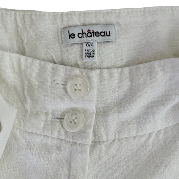 LE Chateau Wide Leg Linen Blend Cropped Capri Pants - Picture 5 of 13
